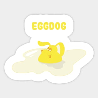 Funny dog as fried egg Sticker